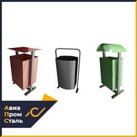 Урна для мусора уличная квадратная Ампир (чугун), круглая, 30 литров