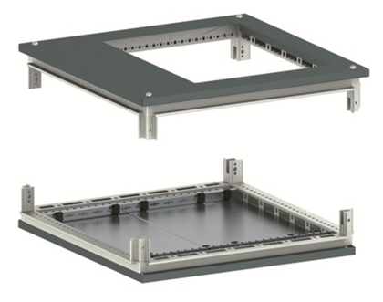 Крыша с фланцем и основание для IT корпусов CQE 600 x 800 RAL7011