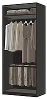 Гардероб ПАКС черно-коричневый 100x58x236 см ИКЕА, IKEA