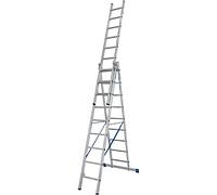 Трехсекционная универсальная лестница KRAUSE STABILO 3 х 9 перекладин с дополнительной функцией 133755