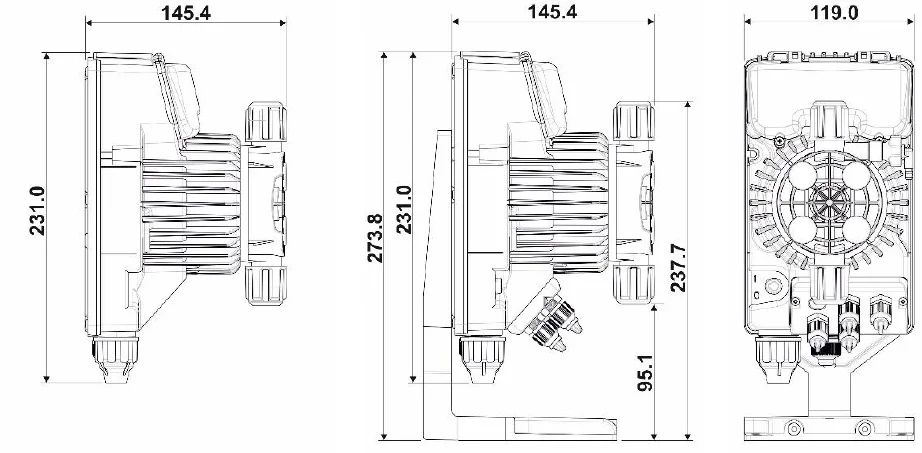 Мембранный дозирующий (дозировочный) насос Seko Tekna AKS 800 18L/H 1 BAR