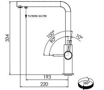 Смеситель Franke Neptune Clear water, 115.0370.689