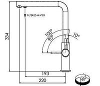 Смеситель Franke Neptune Clear water, 115.0370.6891