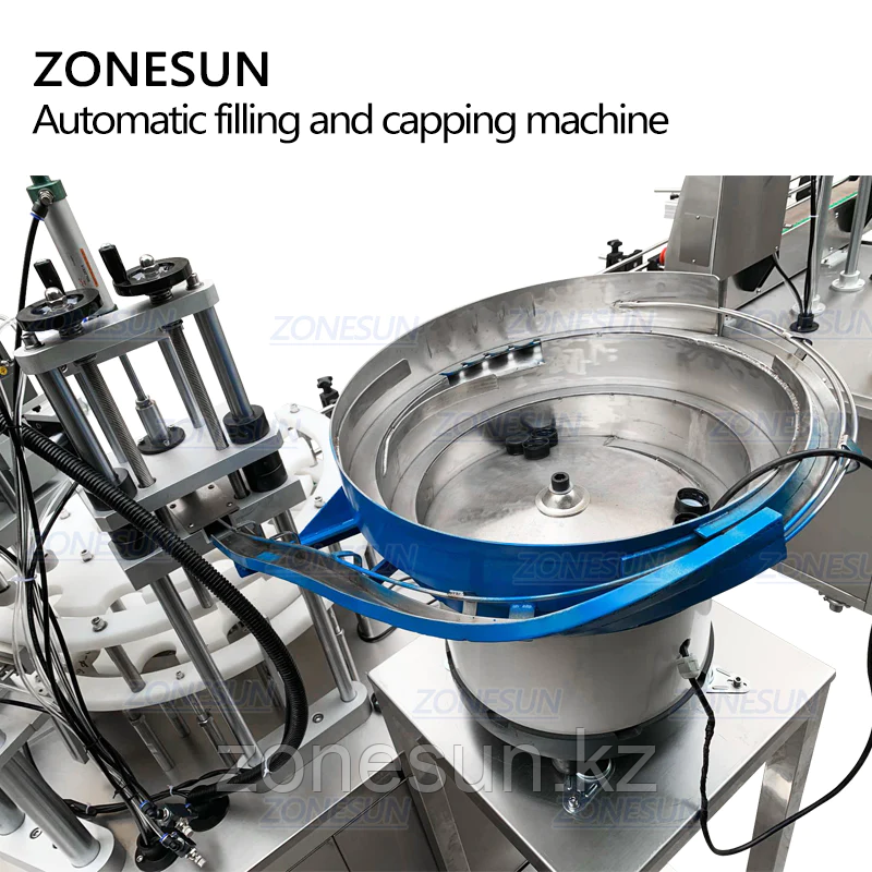 ZONESUN ПРОИЗВОДСТВЕННАЯ ЛИНИЯ ДЛЯ РОЗЛИВА И УКУПОРКИ ЖИДКОСТЕЙ С УСТРОЙСТВОМ ДЛЯ РАСПАКОВКИ КРЫШЕК