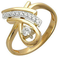 Эстет 01К165051Ж размер 18.5 вес 3.7 г золото, фианит