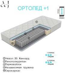 Матрас AQ JAINAQ 862387, 60x180x19 см, чехол жаккард