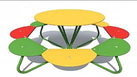 Столик "Солнышко" Каркас металлический; сидения и