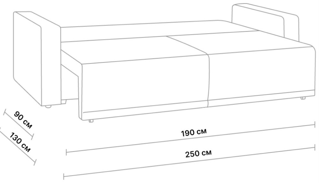 Mizam Эпика 224317174 диван прямой (диван прямой) обивка ткань, серый