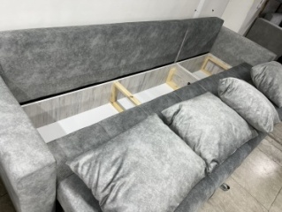 Диваны со склада Астана Модерн-3 , обивка микровелюр, 65x300x70, серый1