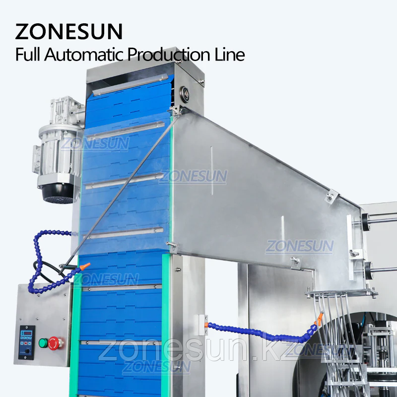 ZONESUN F-STYLE МАШИНА ДЛЯ РОЗЛИВА И УКУПОРКИ ЖИДКИХ ПАСТ С УСТРОЙСТВОМ ПОДАЧИ КРЫШЕК