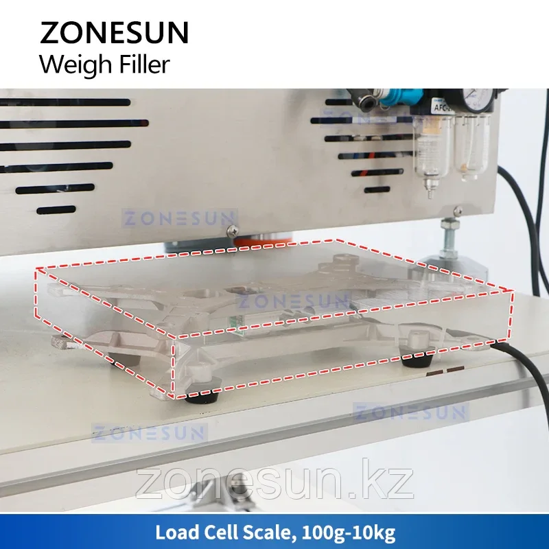 ZONESUN ZS-RPW1Z Настольная роторно-кулачковая машина для взвешивания и фасовки пасты