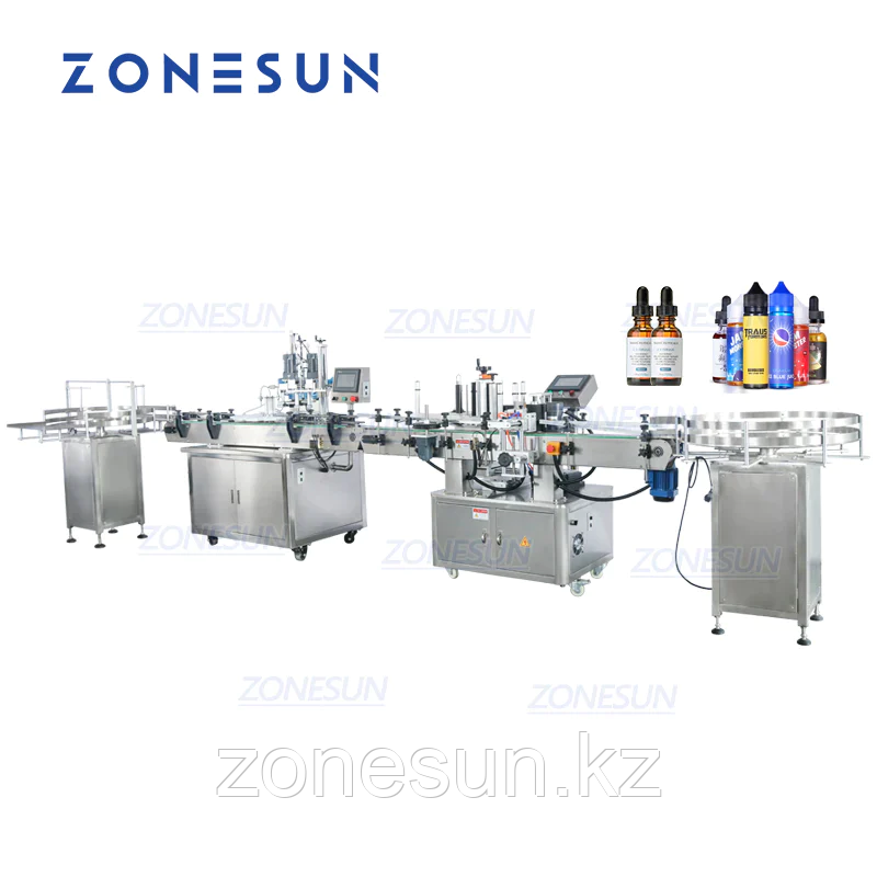 ZONESUN ZS-FAL180A8 ПОЛНОСТЬЮ АВТОМАТИЧЕСКАЯ МАШИНА ДЛЯ РОЗЛИВА И ЭТИКЕТИРОВАНИЯ ЖИДКОСТЕЙ С МАГНИТНЫМ НАСОСОМ