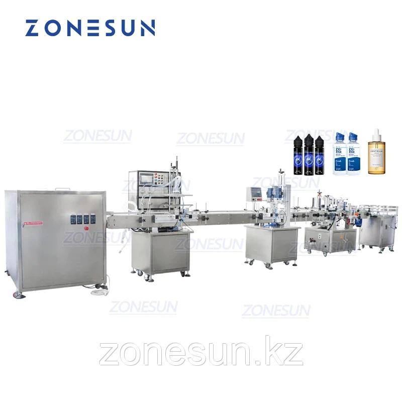 ZONESUN ПОЛНОСТЬЮ АВТОМАТИЧЕСКАЯ ПРОИЗВОДСТВЕННАЯ ЛИНИЯ ДЛЯ РОЗЛИВА И УКУПОРКИ КРУГЛЫХ БУТЫЛОК
