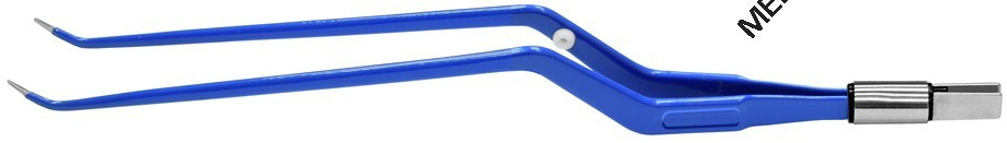 ЕМ273-3СЕ Биполярный пинцет байонетный конусный загнутый вверх антипригарный, длина 230 мм, 6 х 0,7 мм,