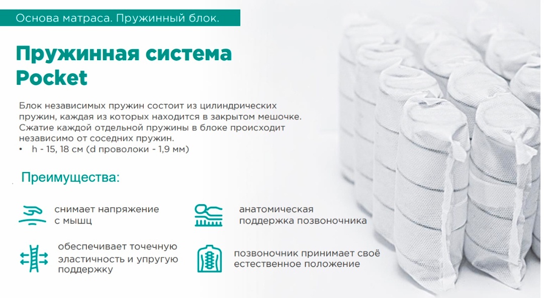 Матрас Askona Halal Rahat, 120x200x26 см, чехол трикотаж
