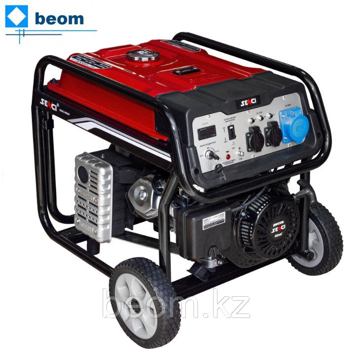 Бензиновый генератор SENCI SC8000-II (7 кВт | 220В | вес 88 кг | бак 25 л | с дистанционным пультом | электростартер )
