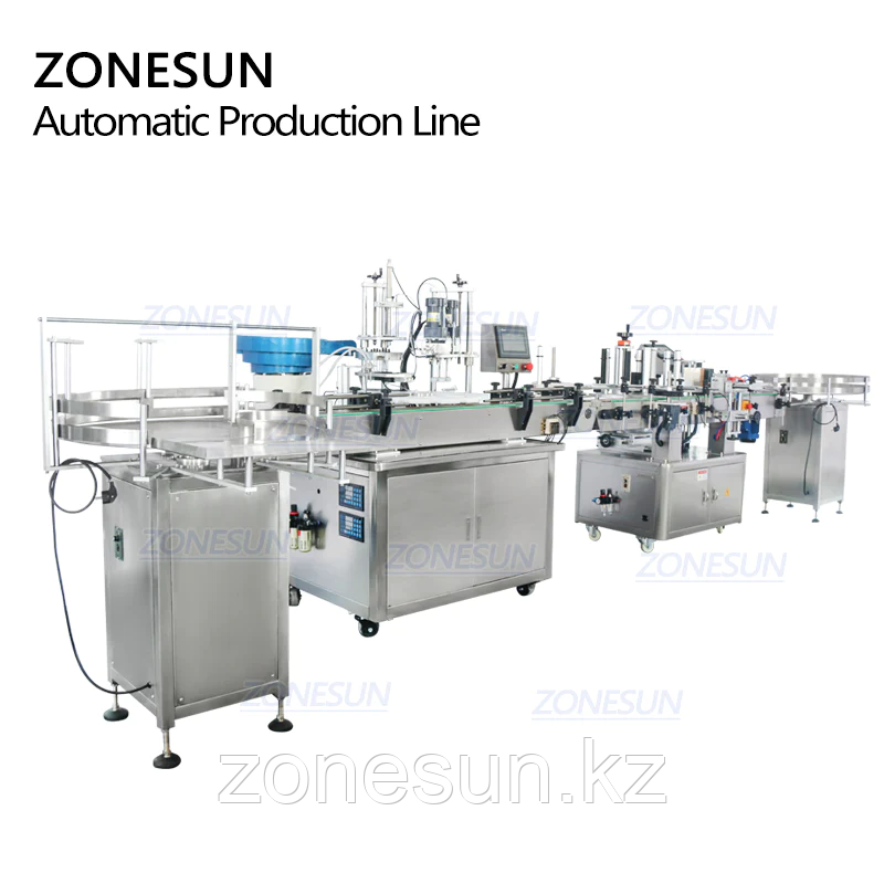 ZONESUN ZS-FAL180A8 ПОЛНОСТЬЮ АВТОМАТИЧЕСКАЯ МАШИНА ДЛЯ РОЗЛИВА И ЭТИКЕТИРОВАНИЯ ЖИДКОСТЕЙ С МАГНИТНЫМ НАСОСОМ