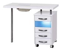 Стол маникюрный с 1 тумбой и вытяжкой