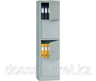 Архивный (офисный) шкаф Практик AM 1845/4 на 4 ячейки с ключевыми замками