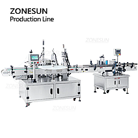 ZONESUN ZS-FAL180A10 ПРОИЗВОДСТВЕННАЯ ЛИНИЯ РОЗЛИВА ЭТИКЕРОВАНИЯ И УКУПОРИВАНИЯ КРУГЛЫХ БУТЫЛОК