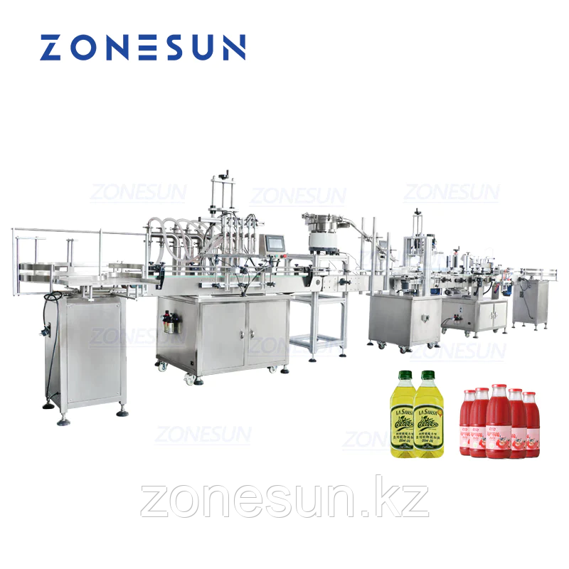 ZONESUN CUSTOM 6-ГОЛОВОЧНАЯ ПОРШНЕВАЯ МАШИНА ДЛЯ РОЗЛИВА И ЭТИКЕТИРОВАНИЯ ЖИДКОСТИ