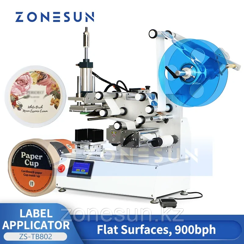 ZONESUN ZS-TB802 Машина для нанесения этикеток на плоские поверхности Верхний аппликатор этикеток