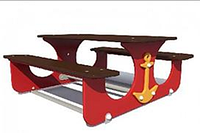 Столик "Якорь" Деревянная конструкция; сидения,