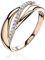 Эстет 01К1314007Р_э размер 17 вес 2 г золото, фианит