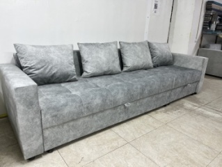 Диваны со склада Астана Модерн-3 , обивка микровелюр, 65x300x70, серый