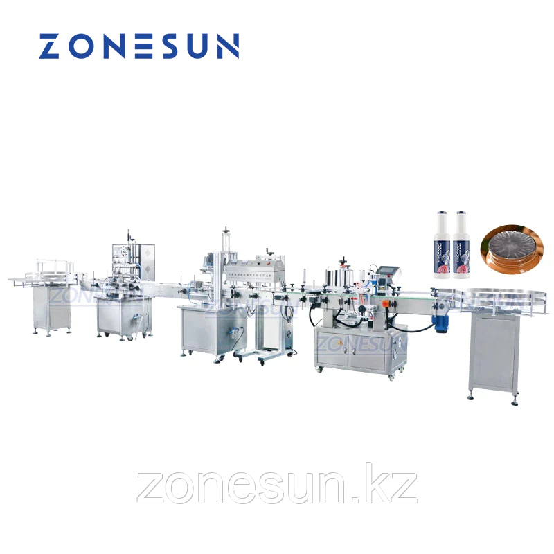 ЛИНИЯ РОЗЛИВА И УКУПОРКИ ZONESUN С ПРОИЗВОДСТВЕННОЙ ЛИНИЕЙ ИНДУКЦИОННОГО ЗАПЕЧАТЫВАНИЯ
