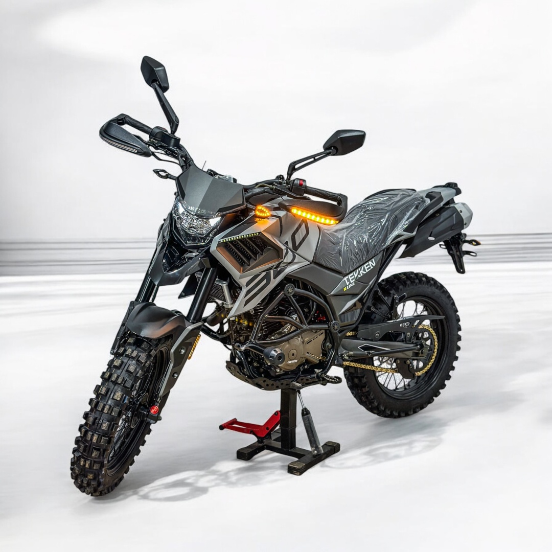 Мотоцикл Tekken 3.0 черный, серый