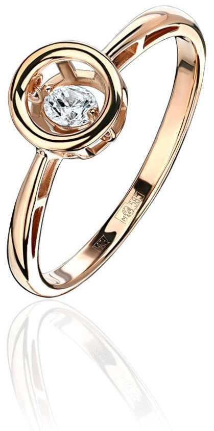 ЭСТЕТ 01К117960 размер 17 вес 2.12 г золото, фианит