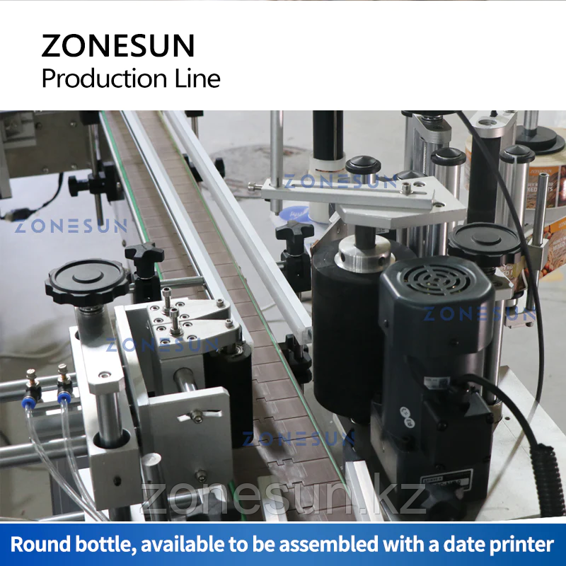 ZONESUN ZS-FAL180D6 ЛИНИЯ ПО РОЗЛИВУ ЭТИКЕТИРОВАНИЮ И УКУПОРКЕ КРУГЛЫХ БУТЫЛОК С МАГНИТНЫМ НАСОСОМ