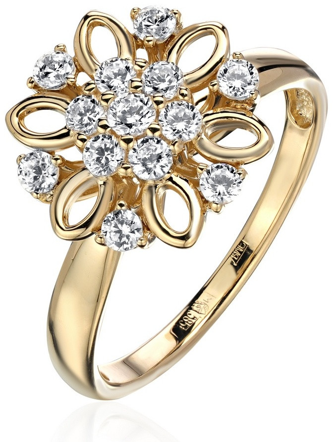 Эстет 01К1314430 размер 17.5 вес 4.83 г золото, фианит