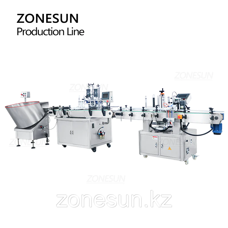 ZONESUN ZS-FAL180Z2 ПОЛНОСТЬЮ АВТОМАТИЧЕСКАЯ ПРОИЗВОДСТВЕННАЯ ЛИНИЯ ДЛЯ РОЗЛИВА УКУПОРКИ И ЭТИКИРОВКИ