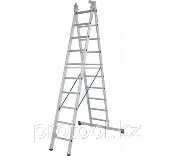 Трехсекционная универсальная лестница KRAUSE STABILO 3 х 10 перекладин с дополнительной функцией 133762