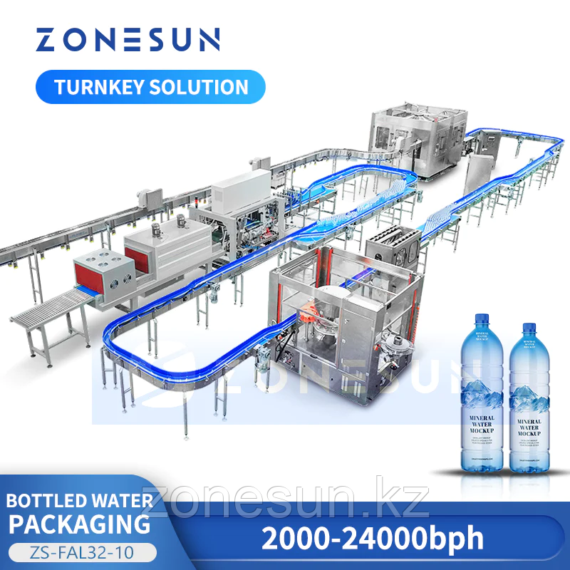 ZONESUN ZS-FAL32-10 ИНТЕГРИРОВАННАЯ ЛИНИЯ ПО УПАКОВКЕ БУТИЛИРОВАННОЙ ВОДЫ