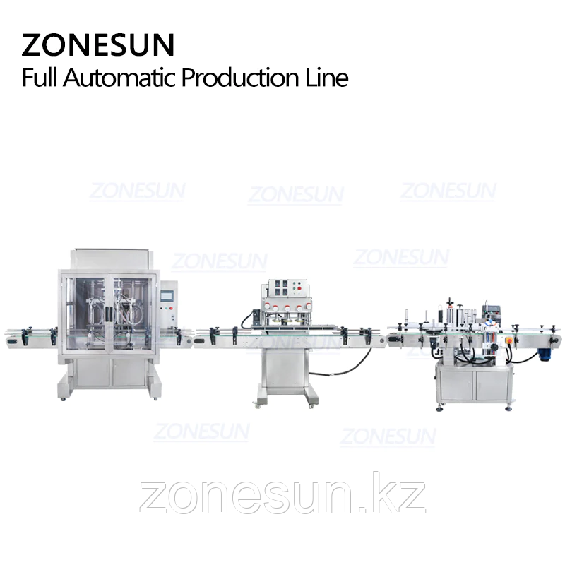 ZONESUN 4-ГОЛОВОЧНАЯ СЕРВОПРИВОДНАЯ МАШИНА ДЛЯ РОЗЛИВА И УКУПОРКИ КРУГЛЫХ БУТЫЛОК ЭТИКЕТИРОВОЧНАЯ МАШИНА