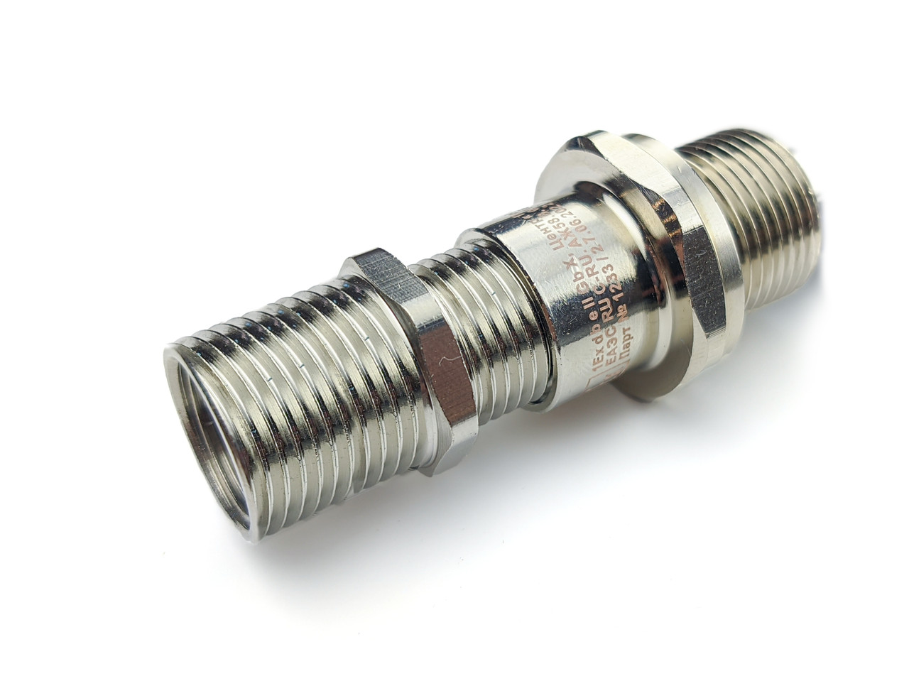 Ех-кабельный ввод ВКВ2ТН-НС-К1 1/2-G1 1/4-33 1Ex db e II Gb X ГОФРОМАТИК